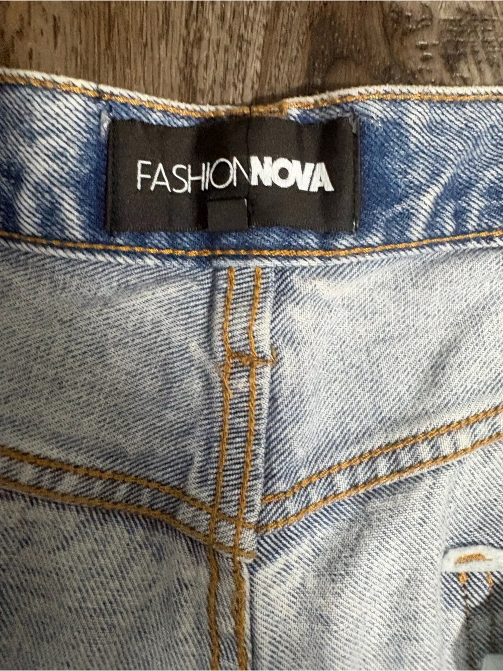Fashion Nova Light Blue High-Rise Straight Leg Jeans